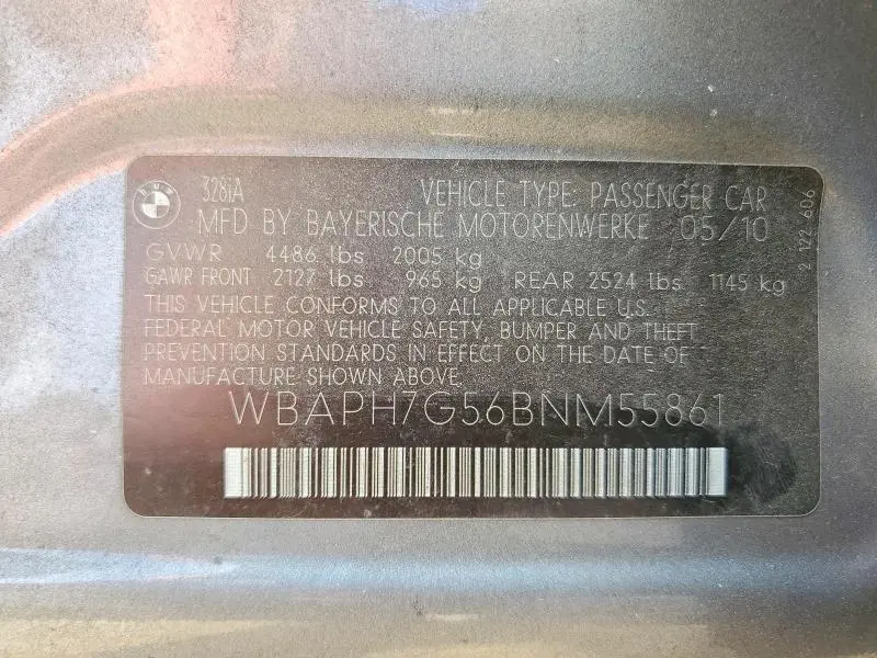 2011 BMW 328 I  