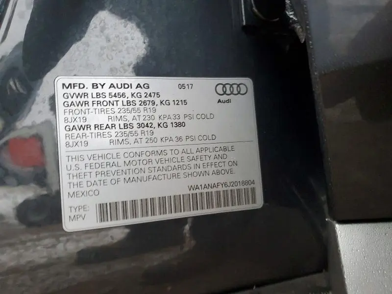 2018 AUDI Q5 PREMIUM  