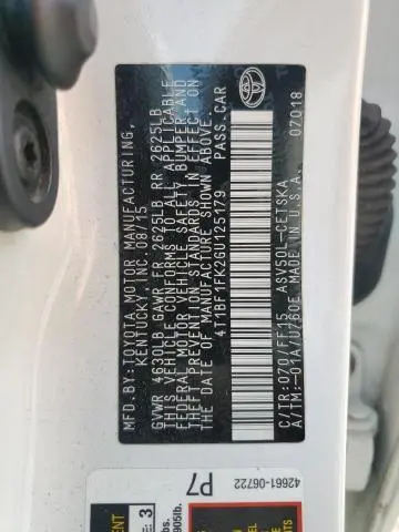 2016 TOYOTA CAMRY LE  