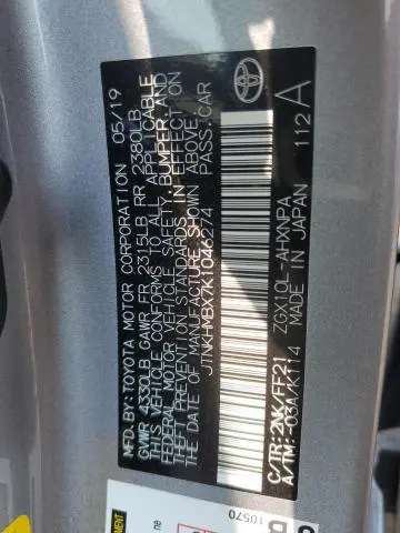 2019 TOYOTA C-HR XLE  