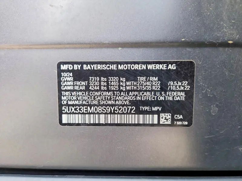 2025 BMW X7 M60I  