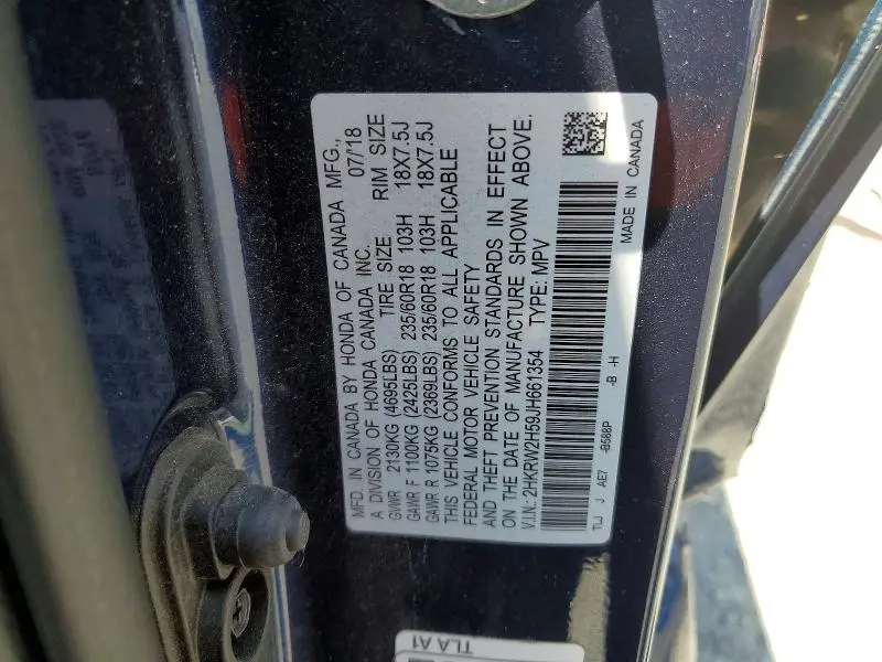2018 HONDA CR-V EX  