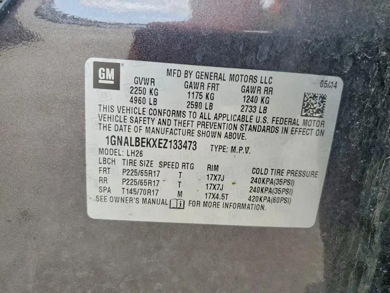 2014 CHEVROLET EQUINOX LT  