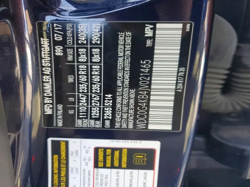 2018 MERCEDES-BENZ GLC 300 4MATIC  