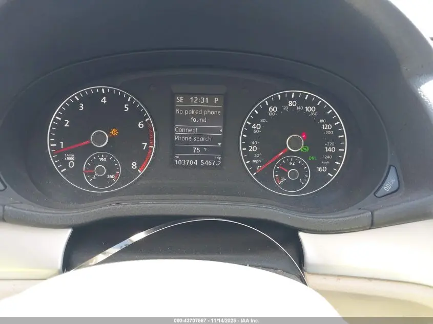 2013 VOLKSWAGEN PASSAT 2.5L SE