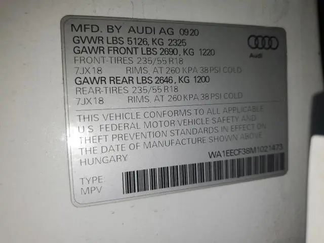 2021 AUDI Q3 PREMIUM PLUS S LINE 45  