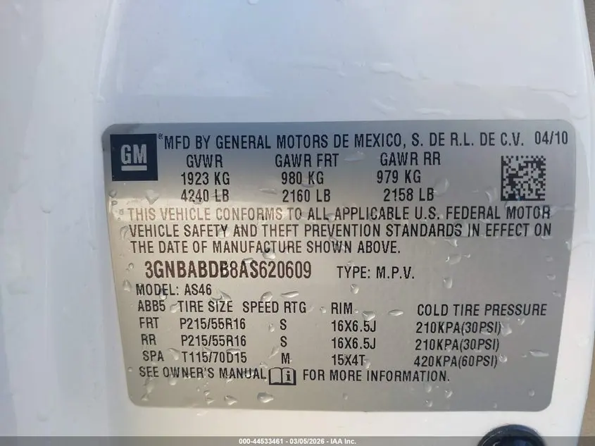 2010 CHEVROLET HHR LT