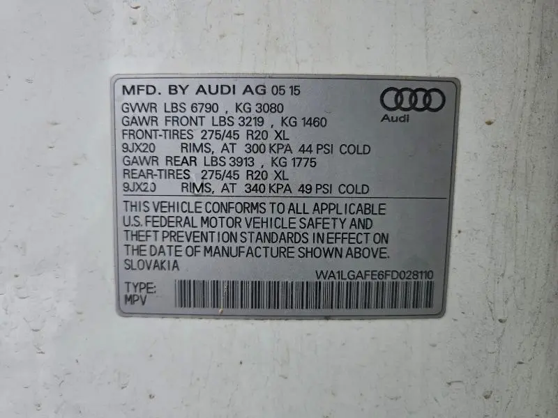 2015 AUDI Q7 PREMIUM PLUS  