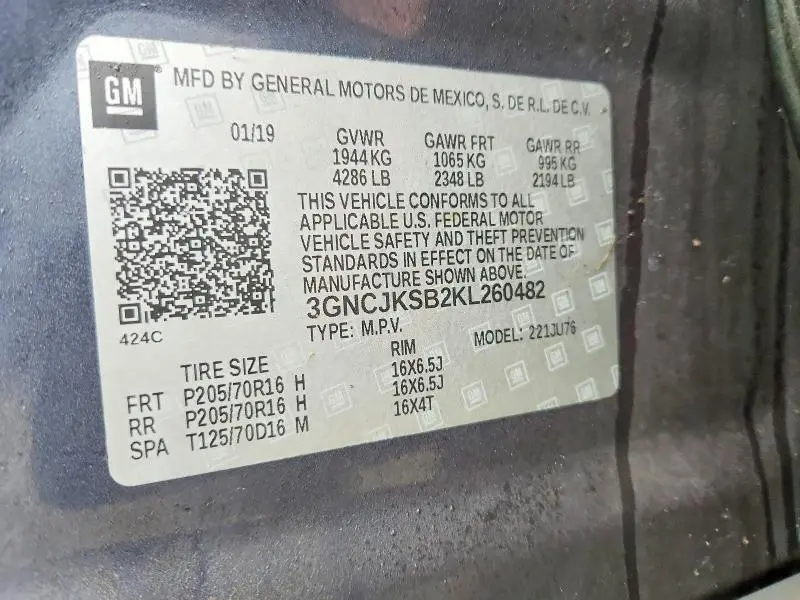 2019 CHEVROLET TRAX LS  