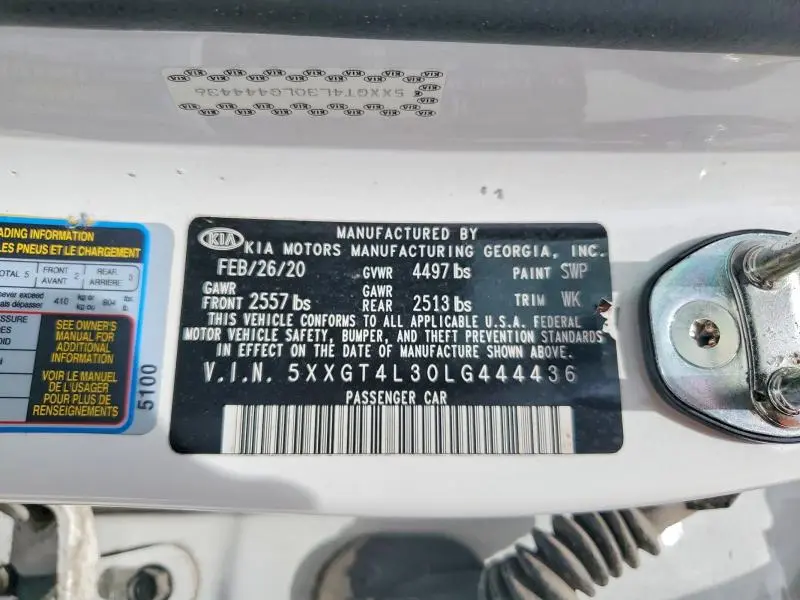 2020 KIA OPTIMA LX  