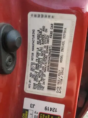 2010 TOYOTA COROLLA BASE  