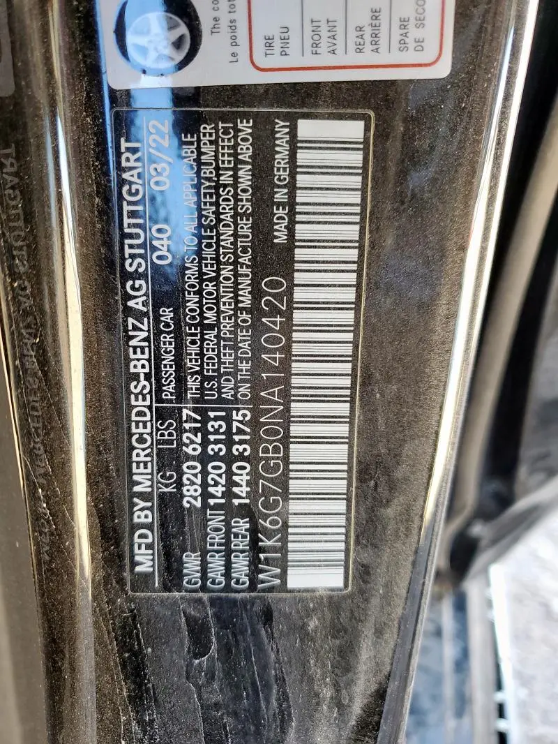 2022 MERCEDES-BENZ S 580 4MATIC  