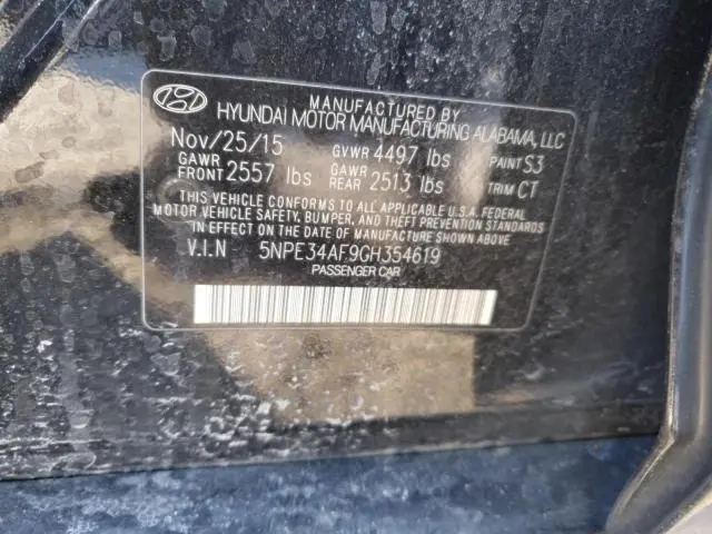 2016 HYUNDAI SONATA SPORT