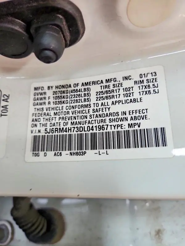 2013 HONDA CR-V EXL  