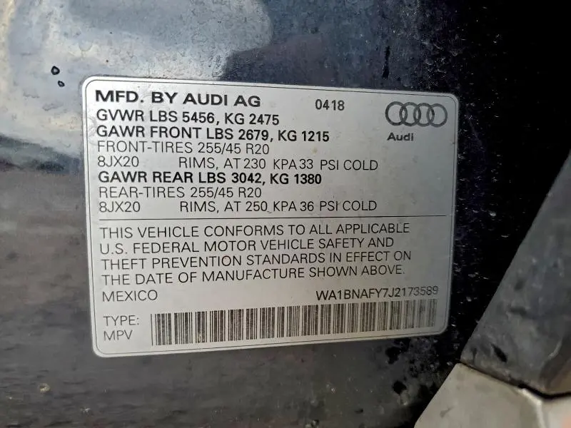 2018 AUDI Q5 PREMIUM PLUS  