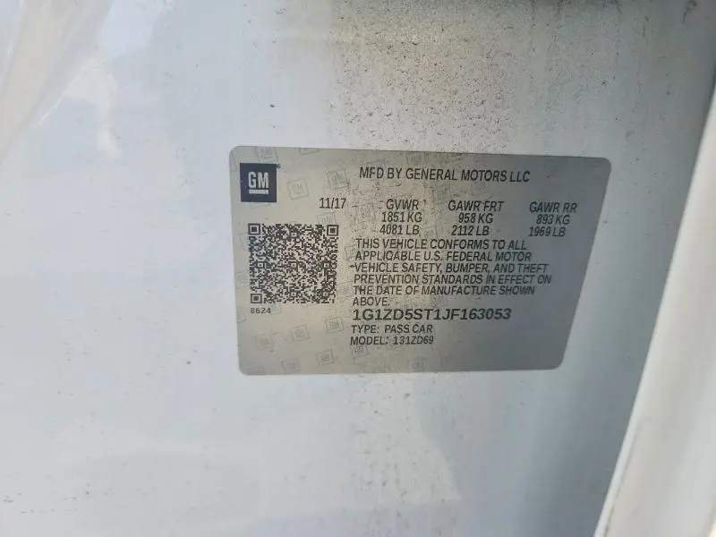 2018 CHEVROLET MALIBU LT  