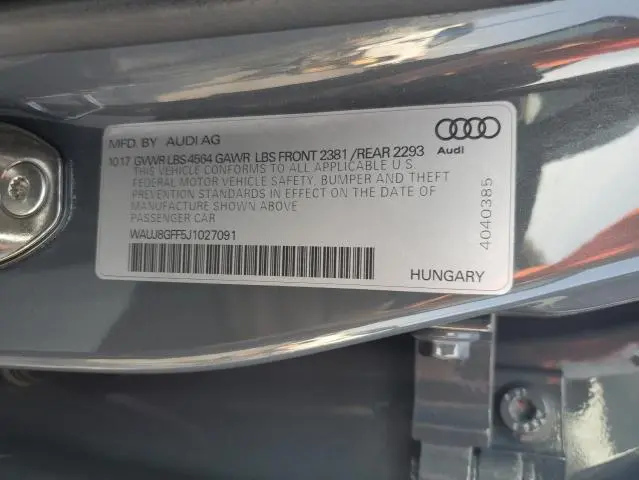 2018 AUDI A3 PREMIUM PLUS  
