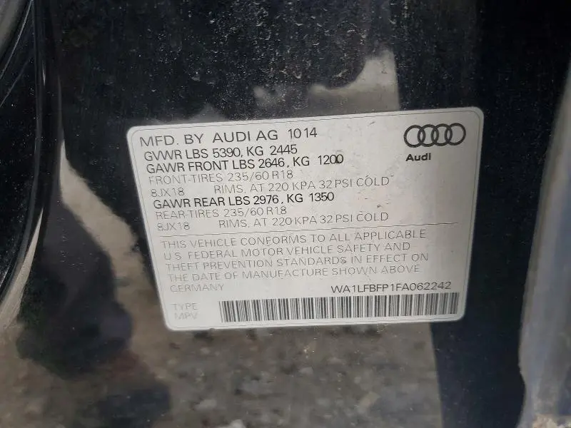 2015 AUDI Q5 PREMIUM PLUS  