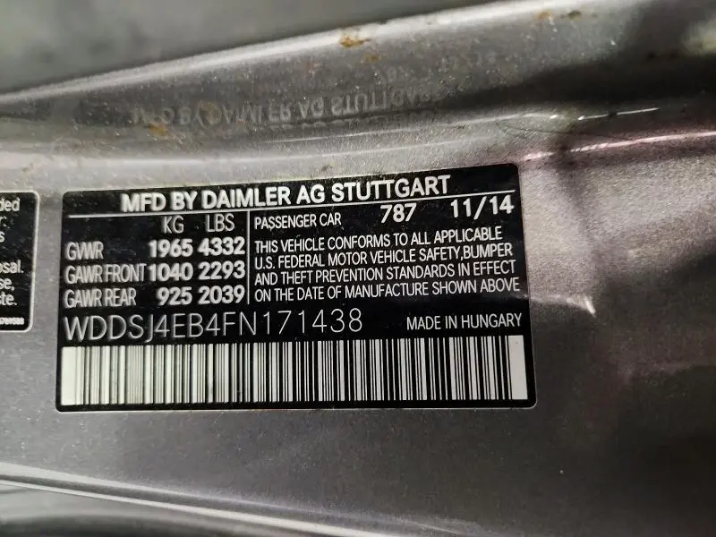 2015 MERCEDES-BENZ CLA 250  