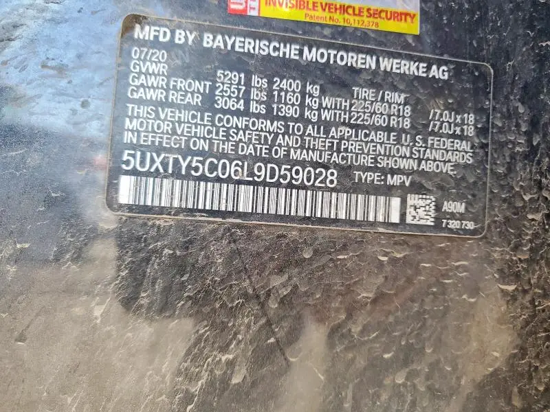 2020 BMW X3 XDRIVE30I  