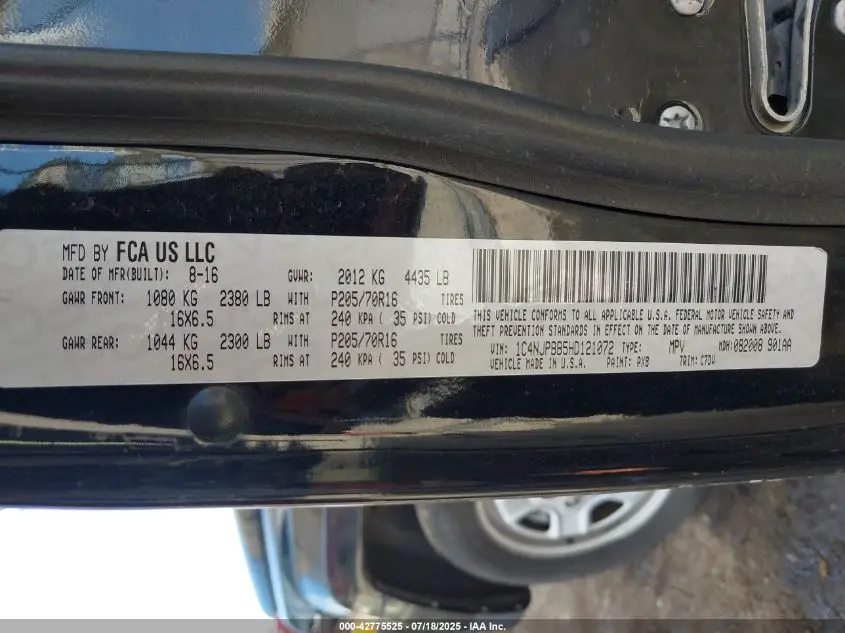2017 JEEP PATRIOT SPORT FWD