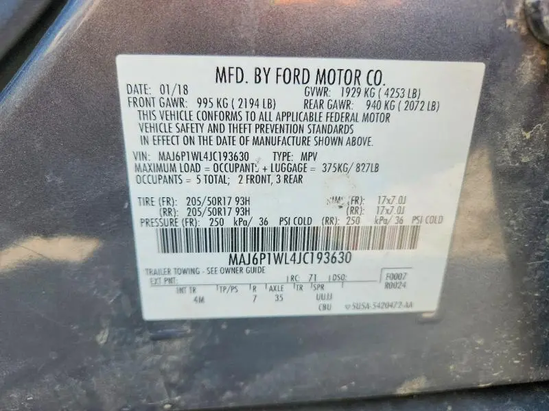2018 FORD ECOSPORT TITANIUM  