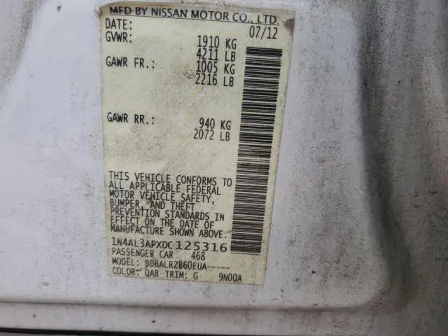 2013 NISSAN ALTIMA 2.5  