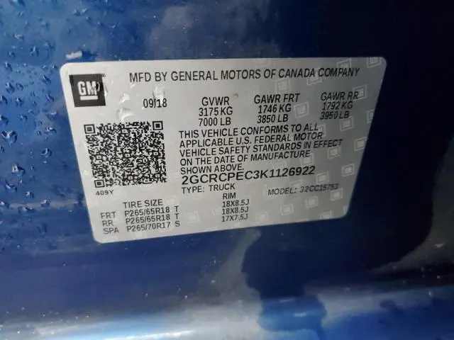 2019 CHEVROLET SILVERADO LD C1500 LT  