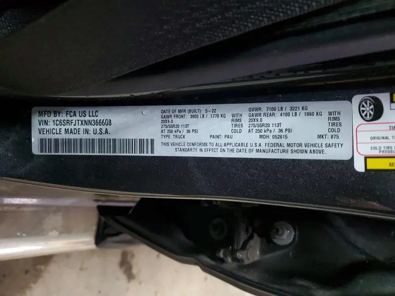 2022 RAM 1500 LARAMIE  