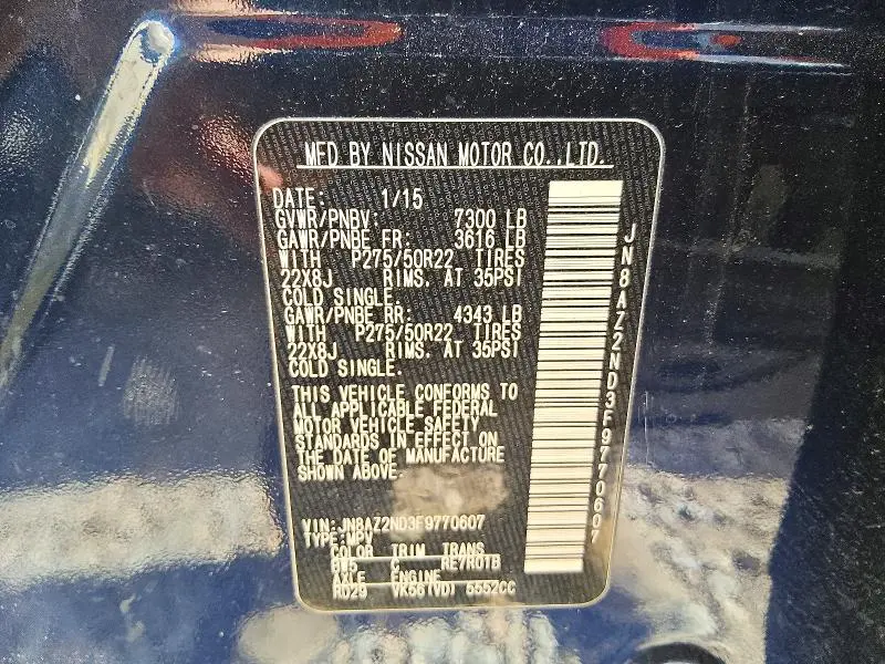 2015 INFINITI QX80 BASE  