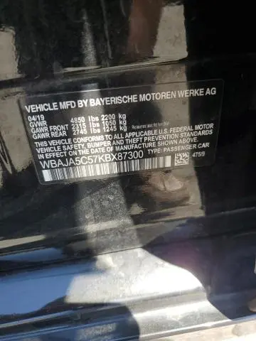 2019 BMW 530 I  