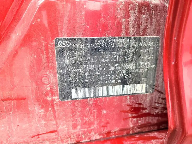 2016 HYUNDAI SONATA SE  