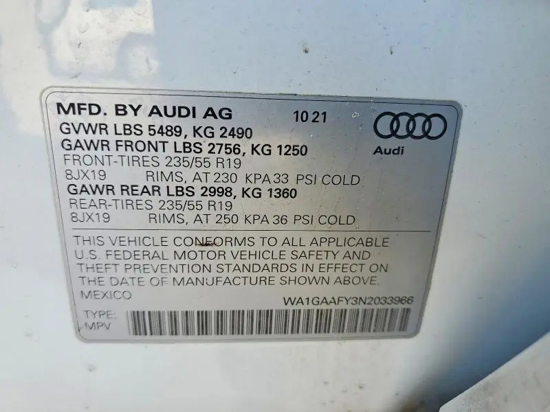 2022 AUDI Q5 PREMIUM 45  