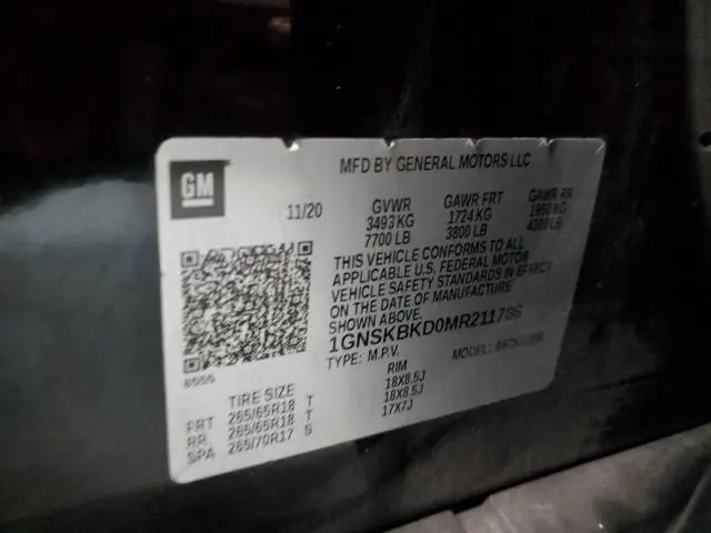 2021 CHEVROLET SUBURBAN K1500 LS  