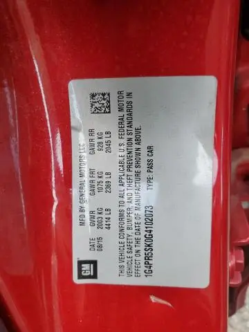 2016 BUICK VERANO CONVENIENCE  