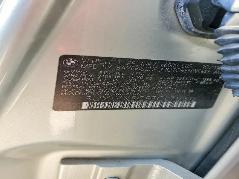 2012 BMW X3 XDRIVE28I  