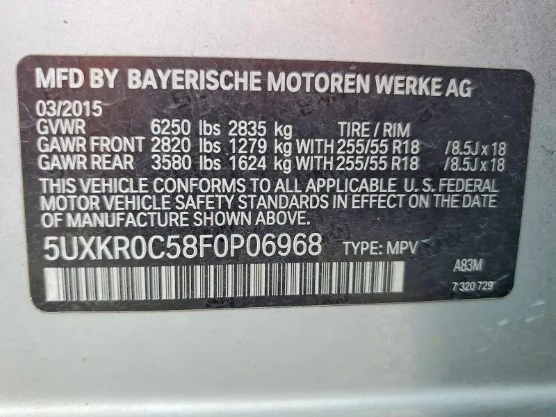 2015 BMW X5 XDRIVE35I  
