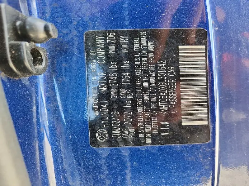 2016 HYUNDAI VELOSTER BASE  