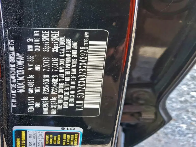 2011 HYUNDAI SANTA FE LIMITED  