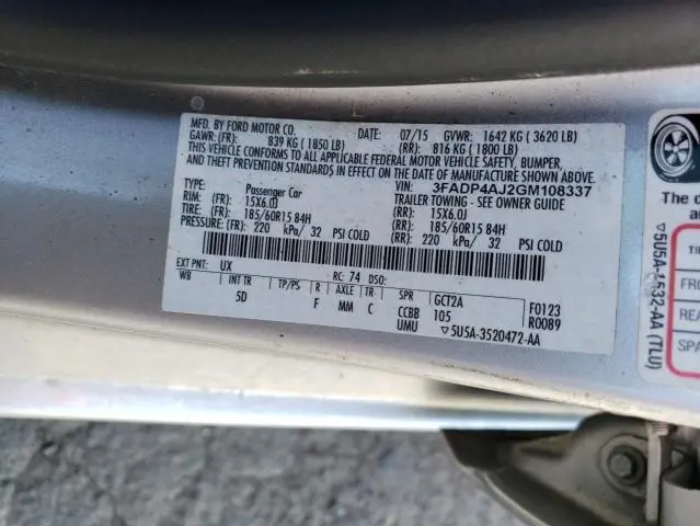 2016 FORD FIESTA S  