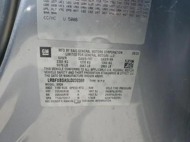 2020 BUICK ENVISION PREFERRED  