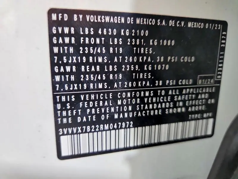 2024 VOLKSWAGEN TAOS SE  