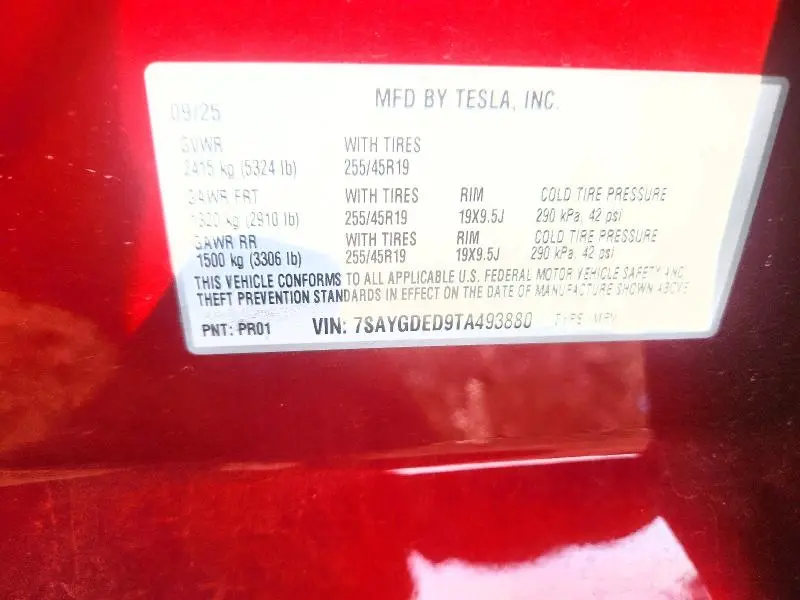 2026 TESLA MODEL Y   
