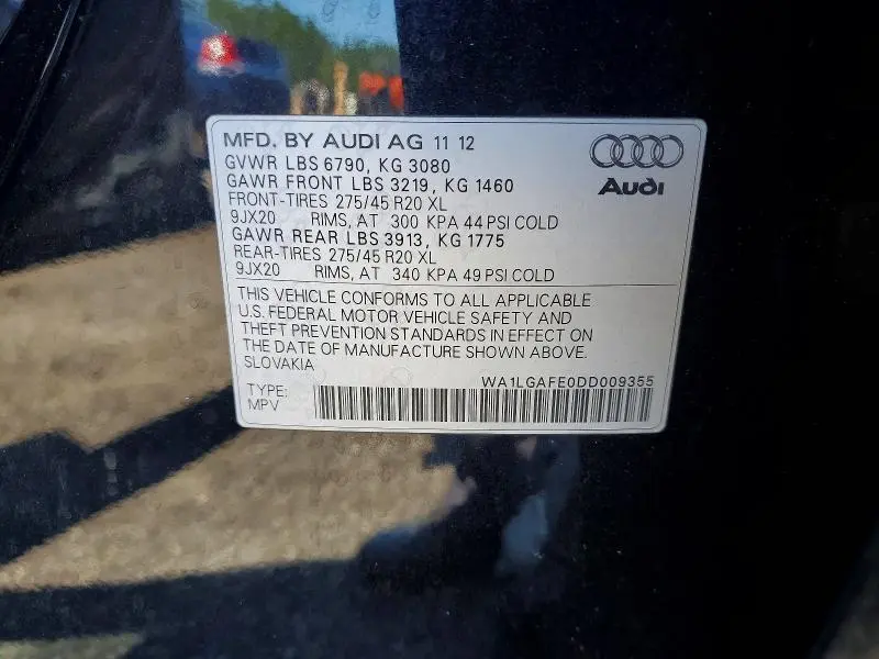 2013 AUDI Q7 PREMIUM PLUS  