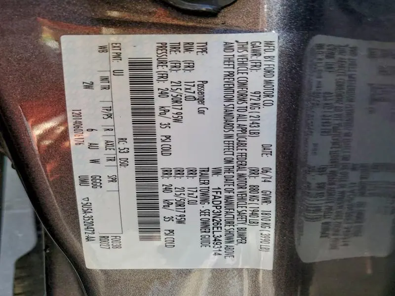 2014 FORD FOCUS TITANIUM  