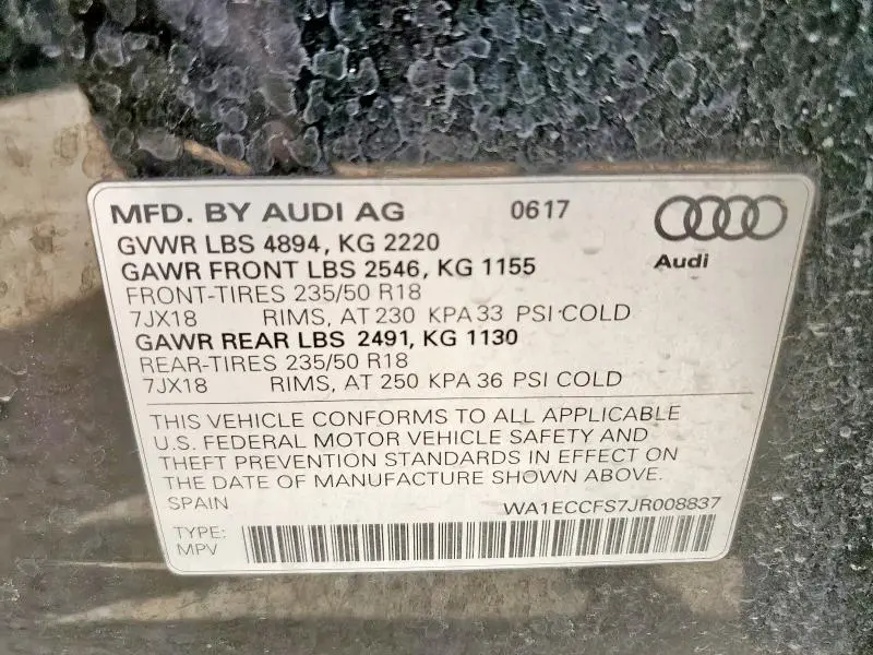 2018 AUDI Q3 PREMIUM  