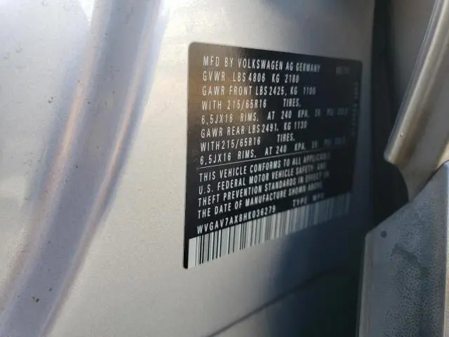 2017 VOLKSWAGEN TIGUAN S  