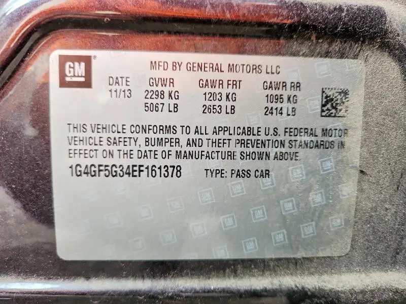 2014 BUICK LACROSSE TOURING  