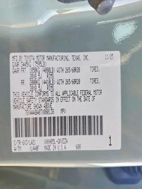 2026 TOYOTA SEQUOIA PLATINUM  