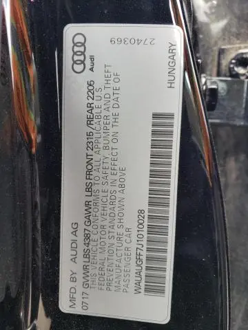 2018 AUDI A3 PREMIUM  